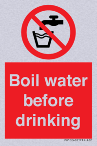 Boil water before drinking